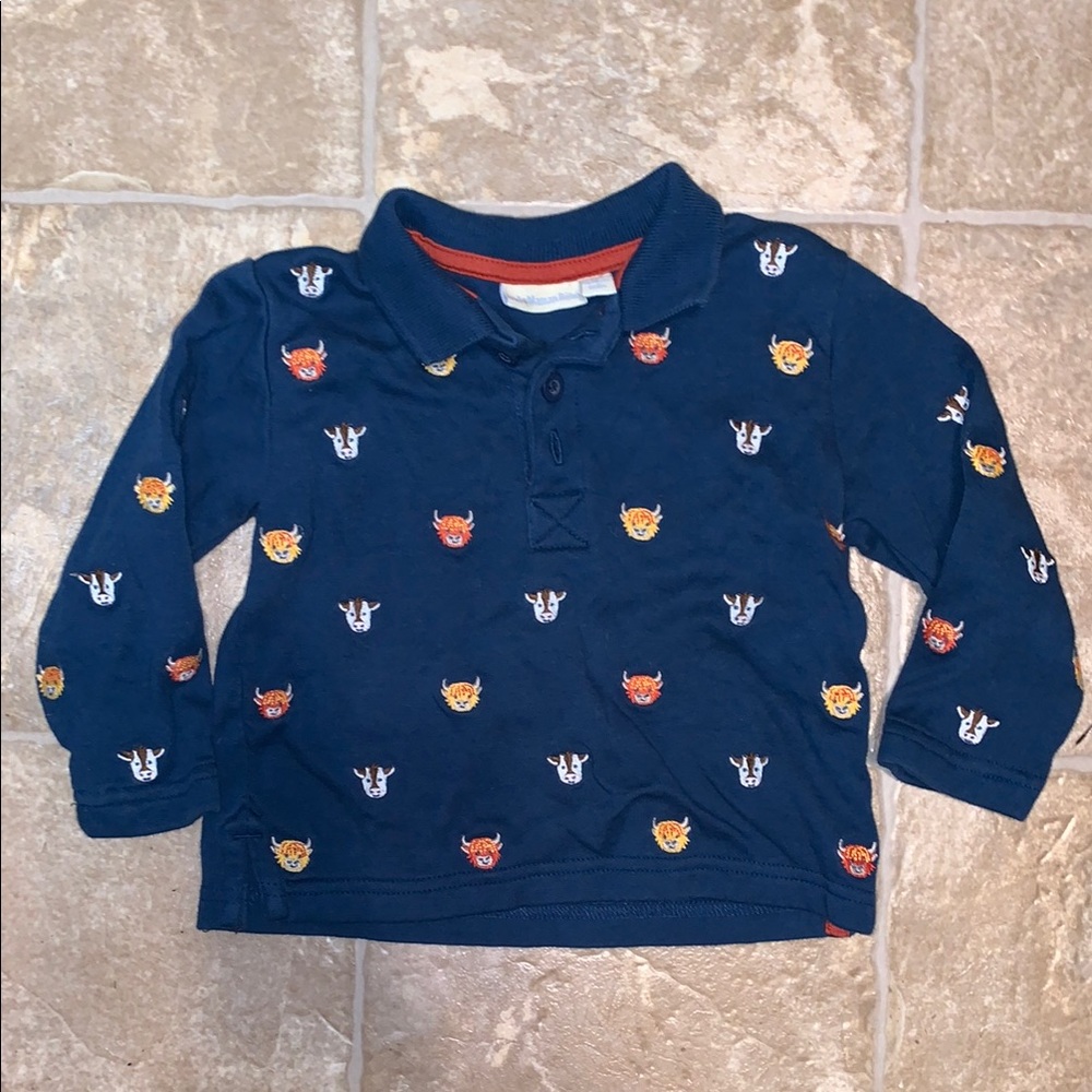 Kids JoJo Maman Bebe Navy Blue Long Sleeve Shirt